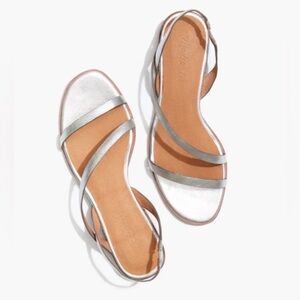 Madewell Silver Leather Strappy Sandals